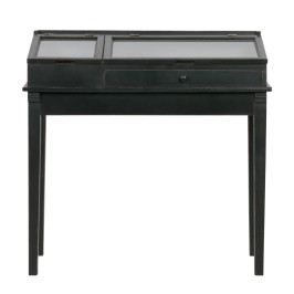 Vintage vitrinetafel zwart