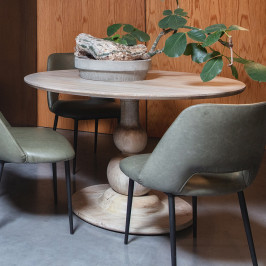 Ronde eettafel met bolpoot