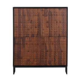 Houten wandkast walnoot zwart