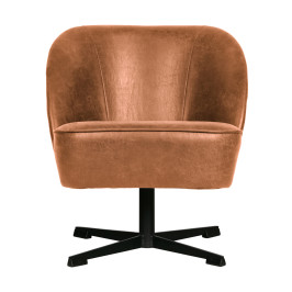Draaibare fauteuil van leer