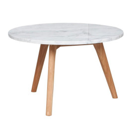 Ronde bijzettafel van marmer