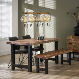 Boomstam eettafel massief acaciahout