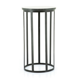 Ronde zuil van zwart metaal