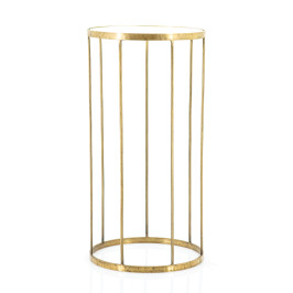 Gouden plantenzuil ribbelglas