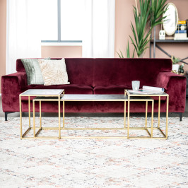 Tafelset goud met marmer