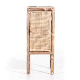 Bamboe kastje met rotan deur