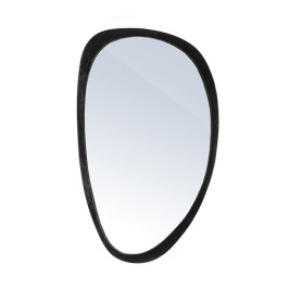 Houten spiegel ovaal