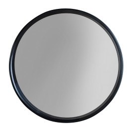 Ronde spiegel van zwart metaal