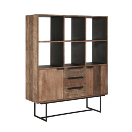 Brede open kast van teakhout