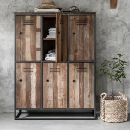 Teakhouten lockerkast