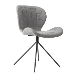 Design stoel met stoffen zitting