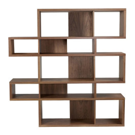 Design boekenkast walnoot 160 cm