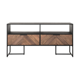 TV-meubel zwart met visgraat