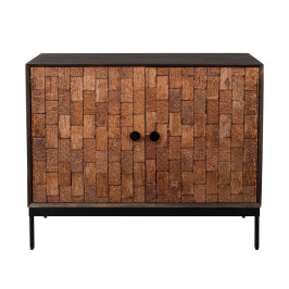 Mangohout dressoir met snijwerk