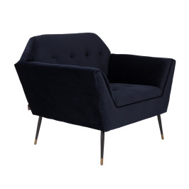 Fluwelen retro stoel