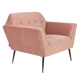 Fluwelen retro stoel