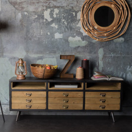 Tv-meubel metaal en hout