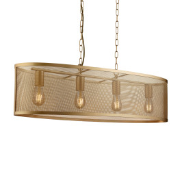 Eettafel hanglamp goud metaal gaas