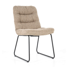 Moderne eetkamerstoel van bouclé