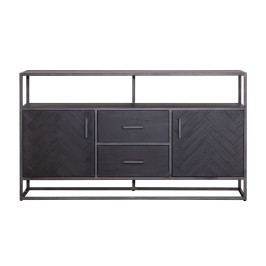 Zwart houten dressoir