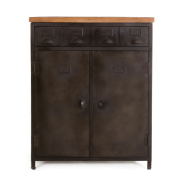 Industriële wandkast zwart