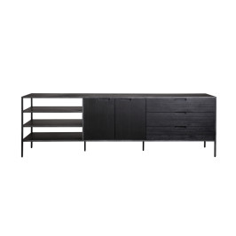 Zwart houten dressoir