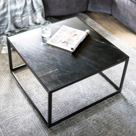 Vierkante marmeren salontafel