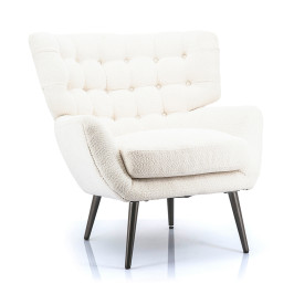 Fauteuil gecapitonneerde stof