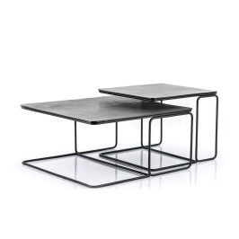 Metalen salontafelset van 2