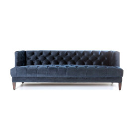 Fluwelen bank met knopen