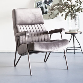 Fluwelen fauteuil