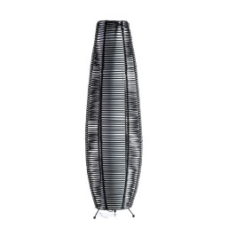 Zwarte rotan vloerlamp