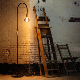Gebogen vloerlamp