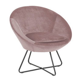 Ronde fluwelen fauteuil