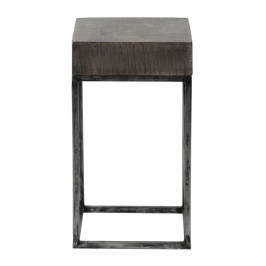 Antiek grijze bloemenzuil