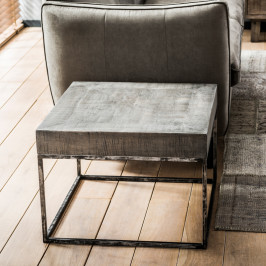 Vierkante salontafel antiek grijs