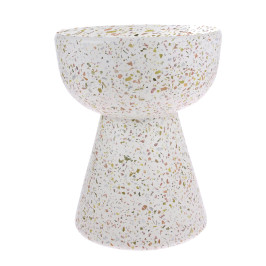 Ronde terrazzo bijzettafel