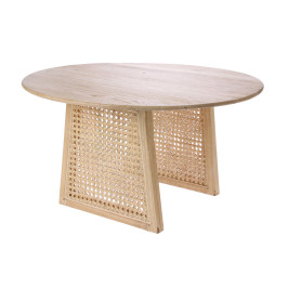 Ronde webbing salontafel naturel