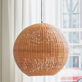 Ronde bol lamp van bamboe