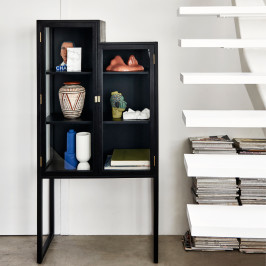Design vitrinekast zwart