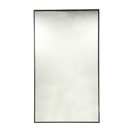 Staande passpiegel met metalen rand