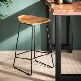 Houten barkurk acaciahout