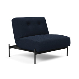 Fauteuil met metaal neerklapbaar