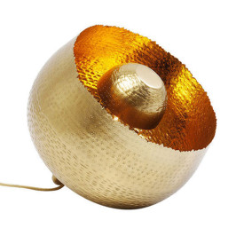 Messing tafellamp gehamerd