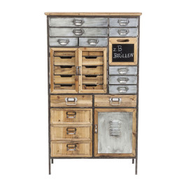 Industriele wandkast met metaal