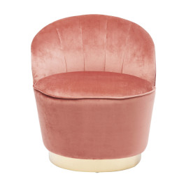 Fluwelen fauteuil met messing