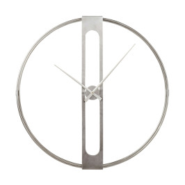 Zilveren wandklok