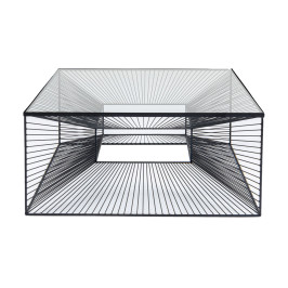 Vierkante salontafel staaldraad