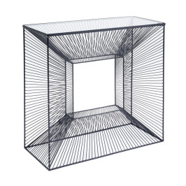 Zwarte sidetable staaldraad