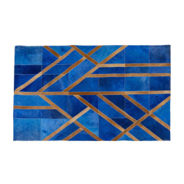 Blauw design vloerkleed